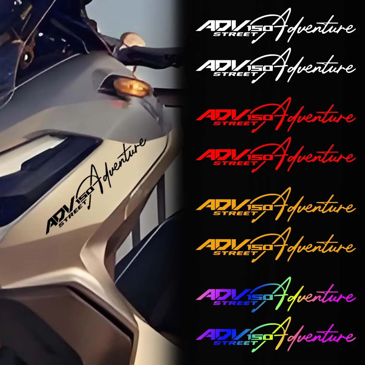 

For Honda ADV150 ADV 150 Text Reflective Motorcycle Stickers Moto Head Fuel Tank Body Decoration Decal Personalized Vinyl Decals
