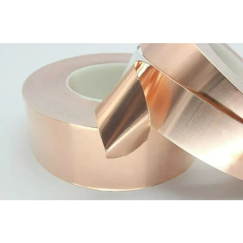 30 Meters Single Side Conductive Copper Foil Tape Strip Adhesive EMI Shielding Heat Resist Tape 20mm 30mm 40mm 50mm