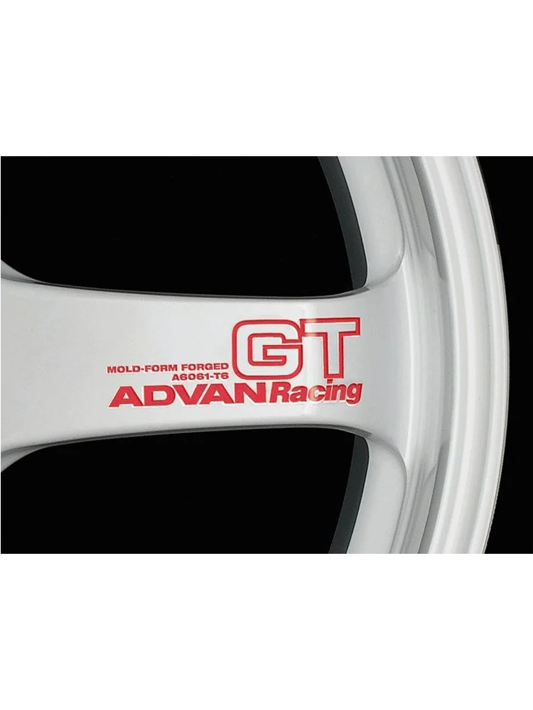 4-Piece Set ADVAN Racing GT Wheel Hub Cap Repair Stickers Modification Car Decals Tire Bell Flower Stickers Auto Accessories