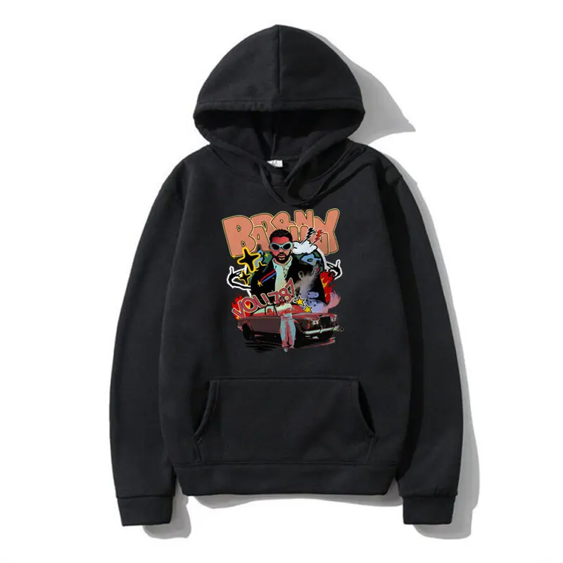 Comfort Cotton Bad Bunny Hoodie Herren Damen Nadie Sabe Lo Que Va Apasar Manana Grafikdruck Sweatshirt Mode Hip Hop Hoody