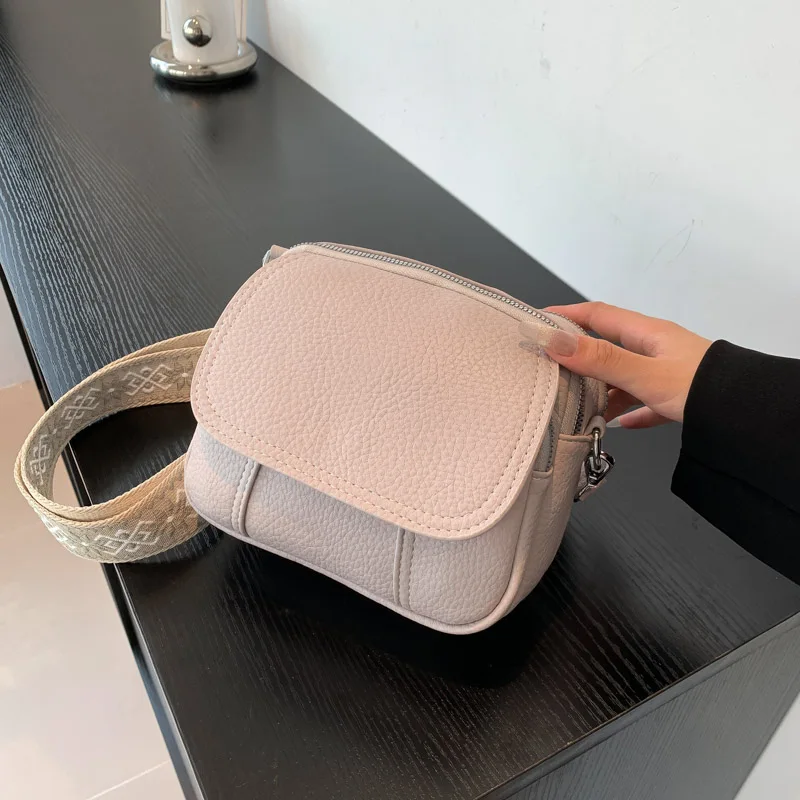 Autumn And Winter New Korean Version Of A Niche Casual Crossbody Bag For Women Pu Leather Small Square Bag Single Shoulder Under