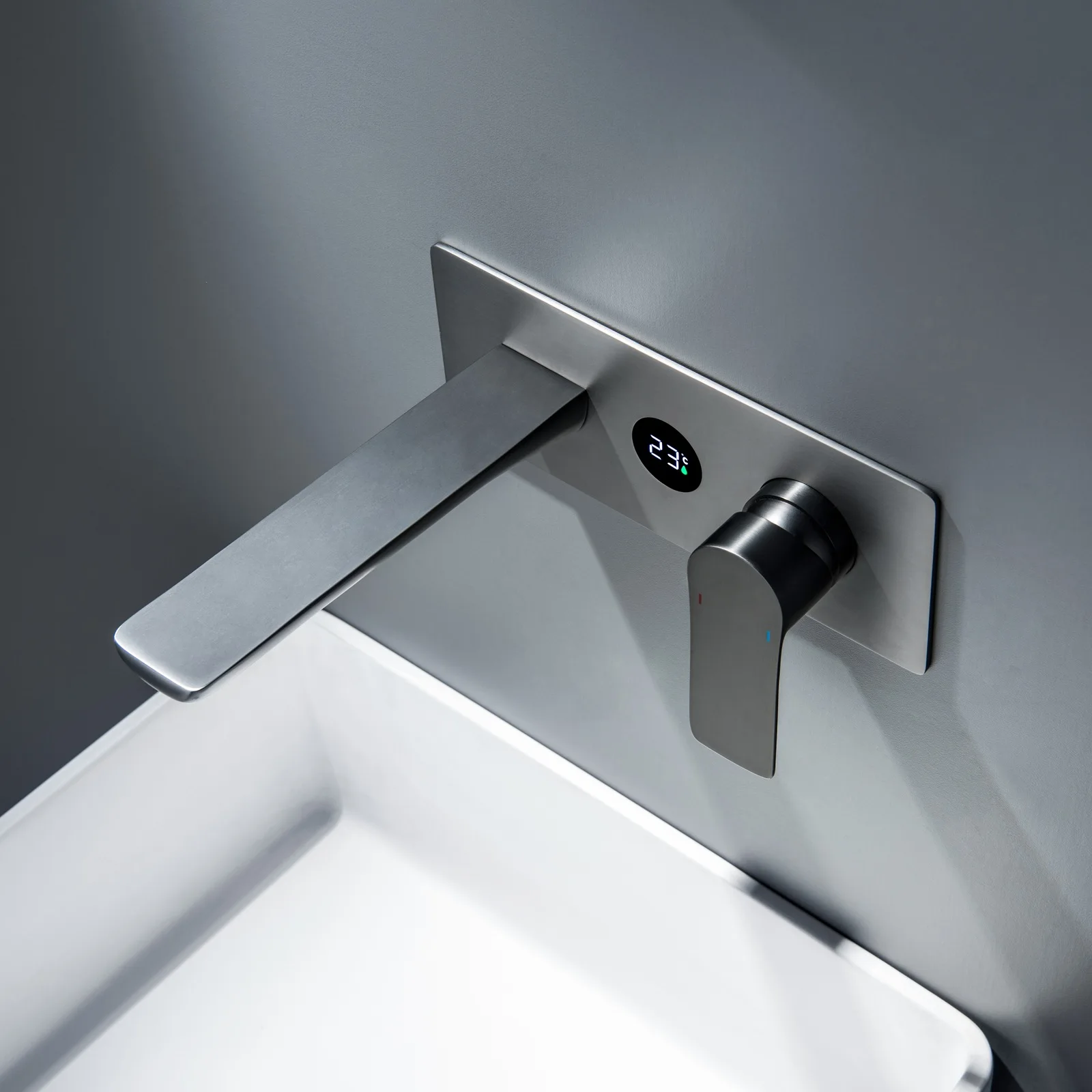 Concealed wall mounted faucet, pre embedded embedded, household concealed digital hot and cold faucet