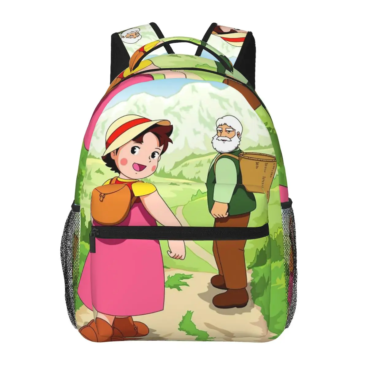 Anime Heidi Girl Of The Alps Peter Grandpa Backpacks Boys Girls Bookbag Students School Bags Cartoon Rucksack Shoulder Bag