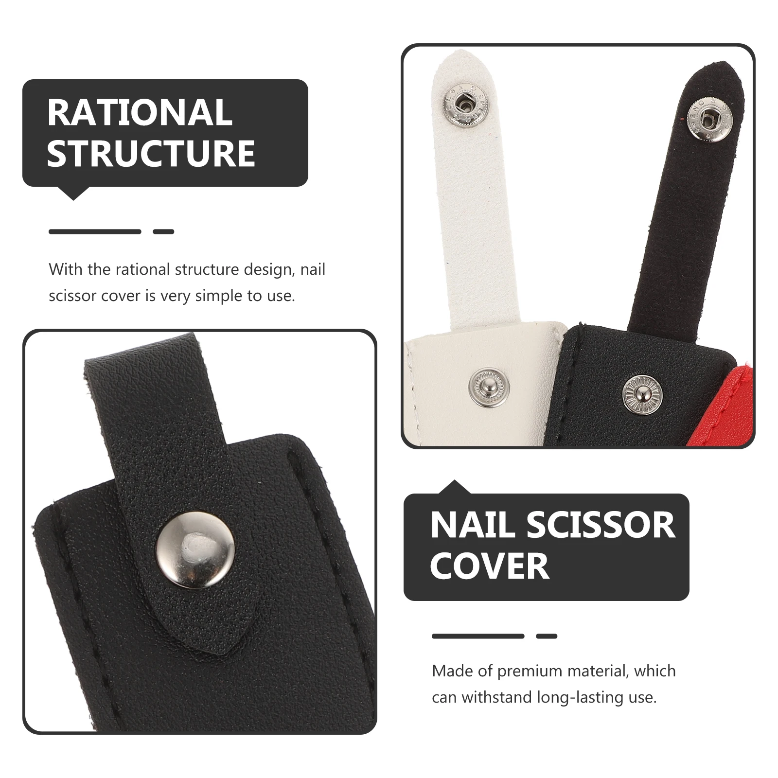 

4Pcs Nail Scissor Cover Exquisite Design Rust Protection for Manicure Scissors Cuticle Nipper Pouch Pedicure Tool Holder