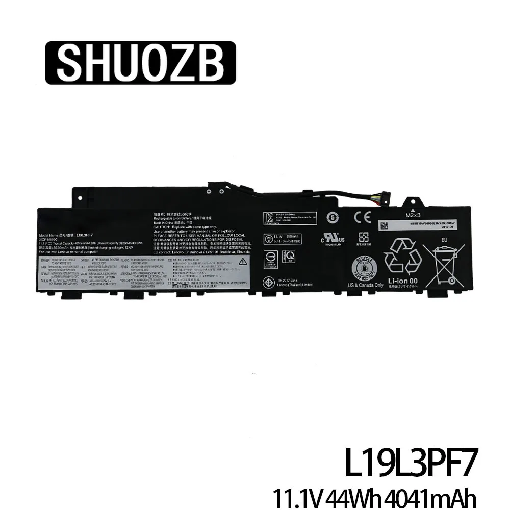 L19L3PF7 Laptop Battery For Lenovo L19C3PF3 L19M3PF3 L19M3PF4 AIR-14IIL/ARE 5-14ARE05 14IIL05 14ALC05 Slim 5-14IIL0 New SHUOZB