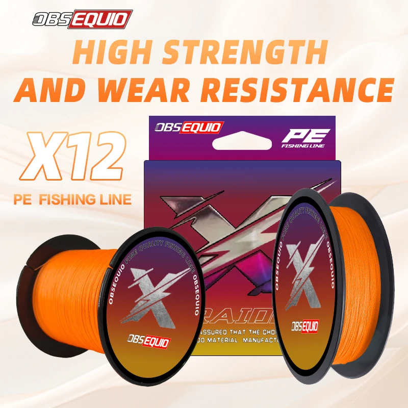 

OBSEQUIO fishing line braided X12 strand 100/150/200/300/500M fishing accessories PE multifilament carp fishing equipment
