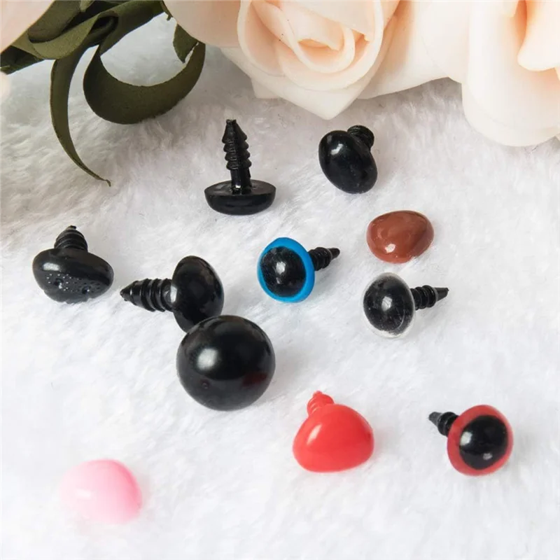 ODIES-1040Pcs 6-14 مللي متر عيون السلامة البلاستيكية لتقوم بها بنفسك مزيج حجم الكروشيه الحيوان العين لملحقات العين والأنوف مجموعة #4