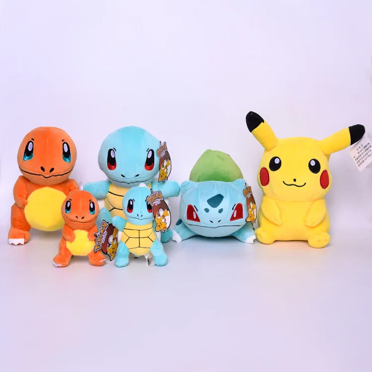 10pcs/lot Pokemon Plush Toy 8inch Charmander bulbasaur  Squirtle Toy Doll For Children Kids Birthday Gifts Dolls