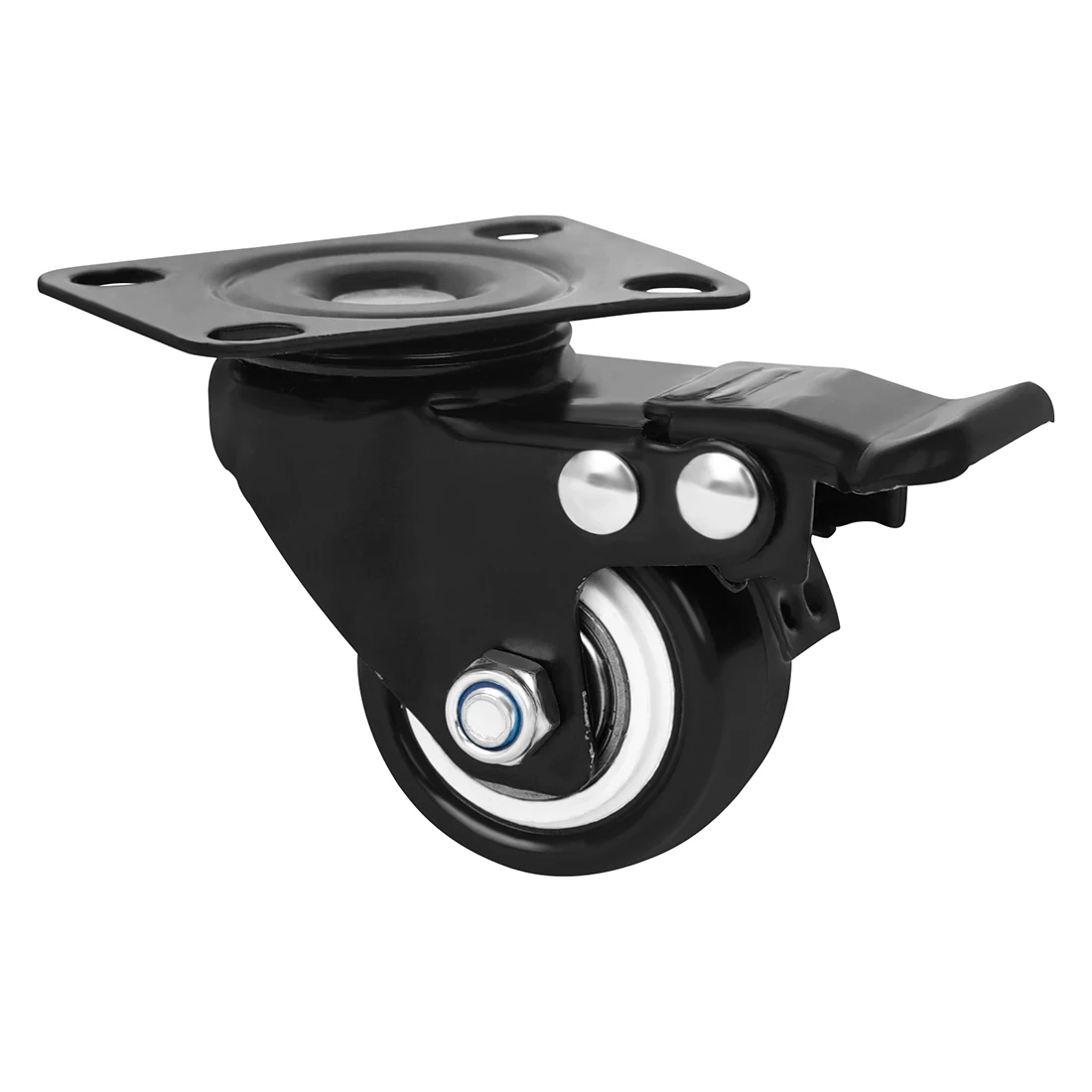 Piano Duty Swivel Plate Casters Mute 360 Swivel Degree Castors Markless With Brake Piano Accessories