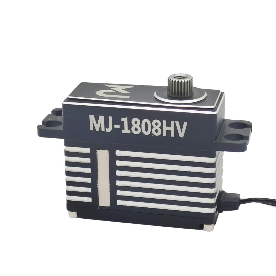 Servo con ingranaggi in metallo coreless diretto in fabbrica MJ-1808HV 8,4 V 22 kgf.cm |   0,09 sec/60 °   Risposta rapida per aeroplani RC, UAV, robot, automobili