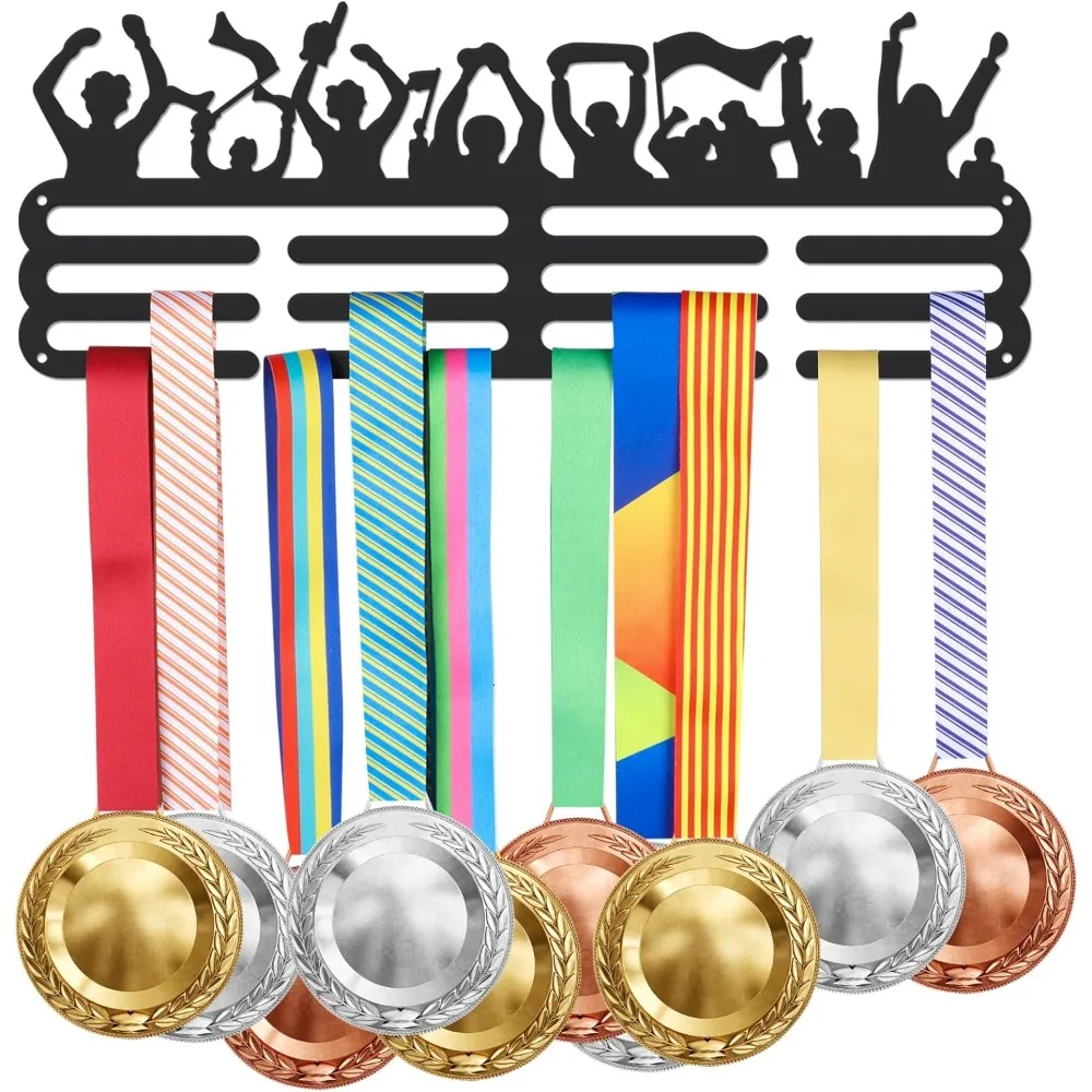 

Screaming Fan Medal Hook Award Display Holders Wall Mounted Medal Display Racks for Ribbon Lanyard Medals Wall Storage