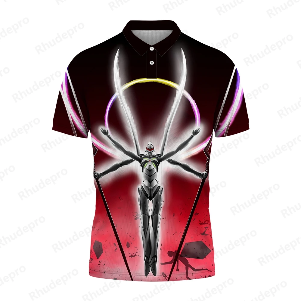 

New Neon Genesis Evangelion Polo Shirts Men's T-shirt Tops Children's High Quality Clothing Streetwear Fashion Hip Hop