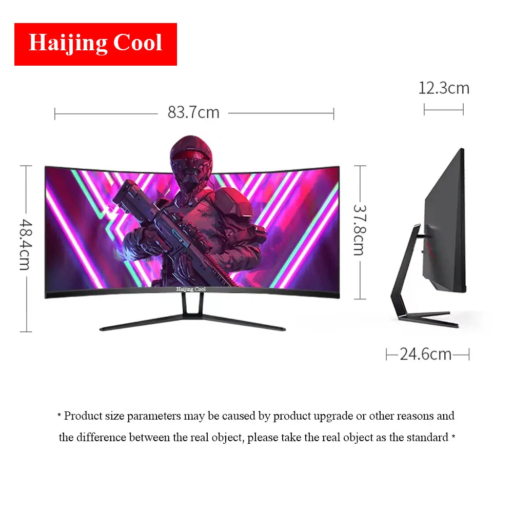 Haijing Cool 35 Inch 3440*1440 Resolution Curved Screen 180hz 21:9 Ultra Wide Band Fish Screen 4k Gaming Monitor 144hz Led Dp