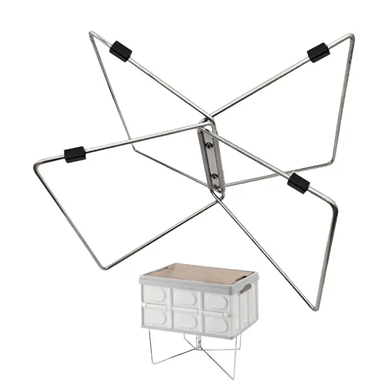 

Camping Storage BoxStand Foldable Camp Storage Box Moisture-proof Bracket Insulated Ice Cooler Box Rack For Camping Accessory