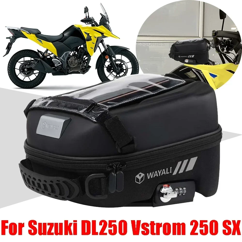 

For SUZUKI V-Strom DL250 Vstrom DL 250 SX 250SX GSX250 Accessories Tank Bag Luggage Tanklock Storage Bags Phone Navigation Bag