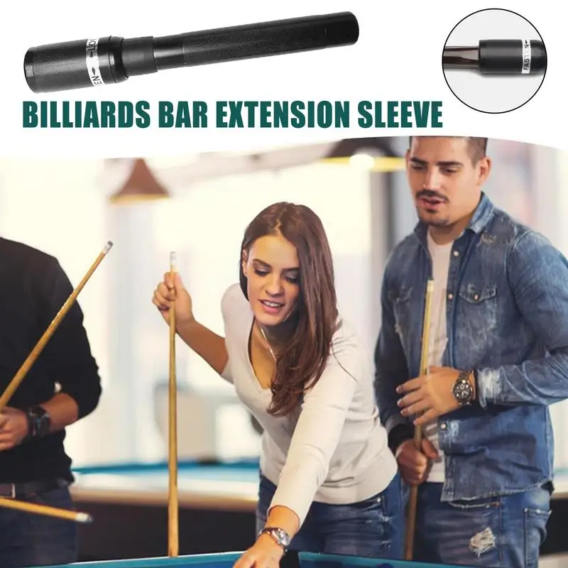 Billiards Pool Cue Extension Handle Extender Billiards Cue Extension Sleeve Anti-Slip Billiard Extension Cue Comfortable Grip