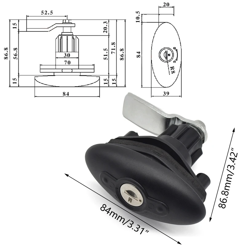 Upgraded Cam Lock Drawer Tubular Cam Lock For RV Motorhome Trailer Door Mailbox Cabinet Cupboard