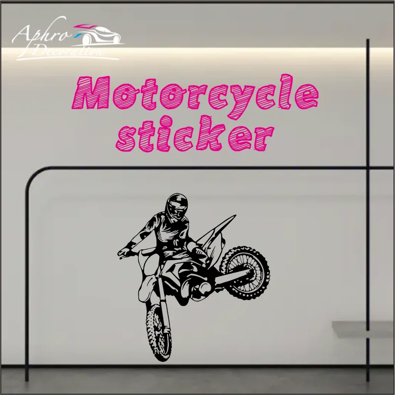 Vinyl Custom Name Motorcycle Wall Sticker Home Decoration For Kids Boys Room Self-adhesive Sticker Excited Sports