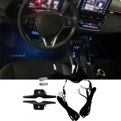 4PCS LED Foot Light Ambient Light Decorative Light Special Atmosphere Lamp Ice Blue For Toyota corolla altis/cross 2019-2024