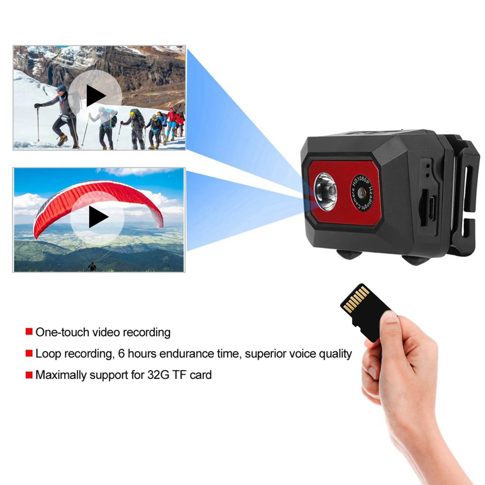 Action Camera Action Video Camera Super HD 1080P DV Sports Camera Head Mounted Action Video Camcorder DVR Recorder Sports Camera