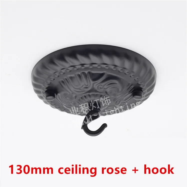 

Black lantern Ceiling rose Pattern Ceiling plate Opening / closed hook large bearing rings Lighting Accessories