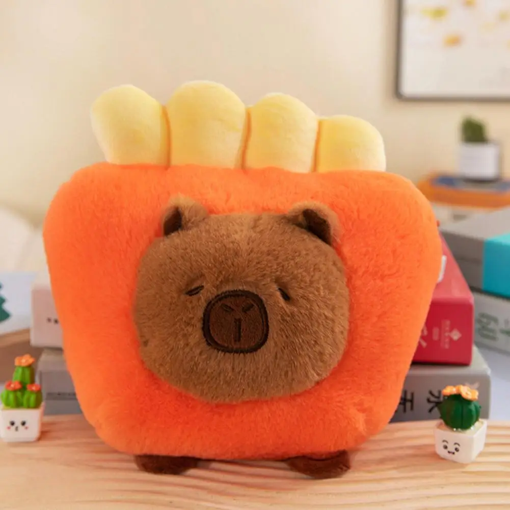 Kawaii Creative Capybara Plush Doll Lying Bee Flower Bread Capybara Plush Toy Pillow Birthday Gift For Boys Girls Plusie Toys