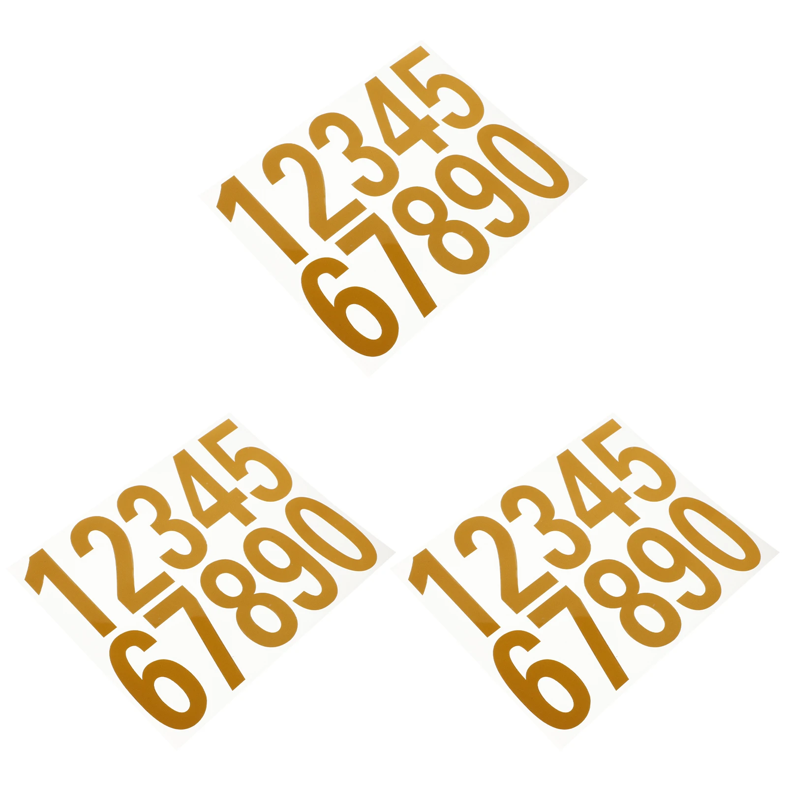 

Digital Reflective Stickers 3 Sets Mailbox Number Decal House Plaques Address Door Numbers Waterproof PET for Files
