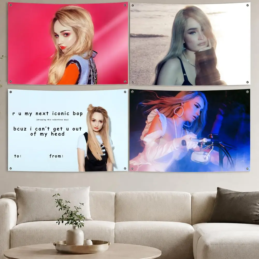 Singer K-Kim Petras Detour Flags Aesthetic Wall Tapestry Printed Wall Hanging Living Room Party Outdoor Decor