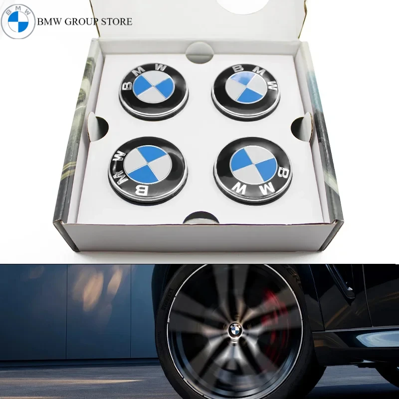 BMW GROUP 4Pcs 56MM 68MM Floating Wheel Center Cap For BMW M E39 E46 E60 E90 F10 F30 G32 G38 G01 G02 G05 F45 F46 F48 F49 F39 F90