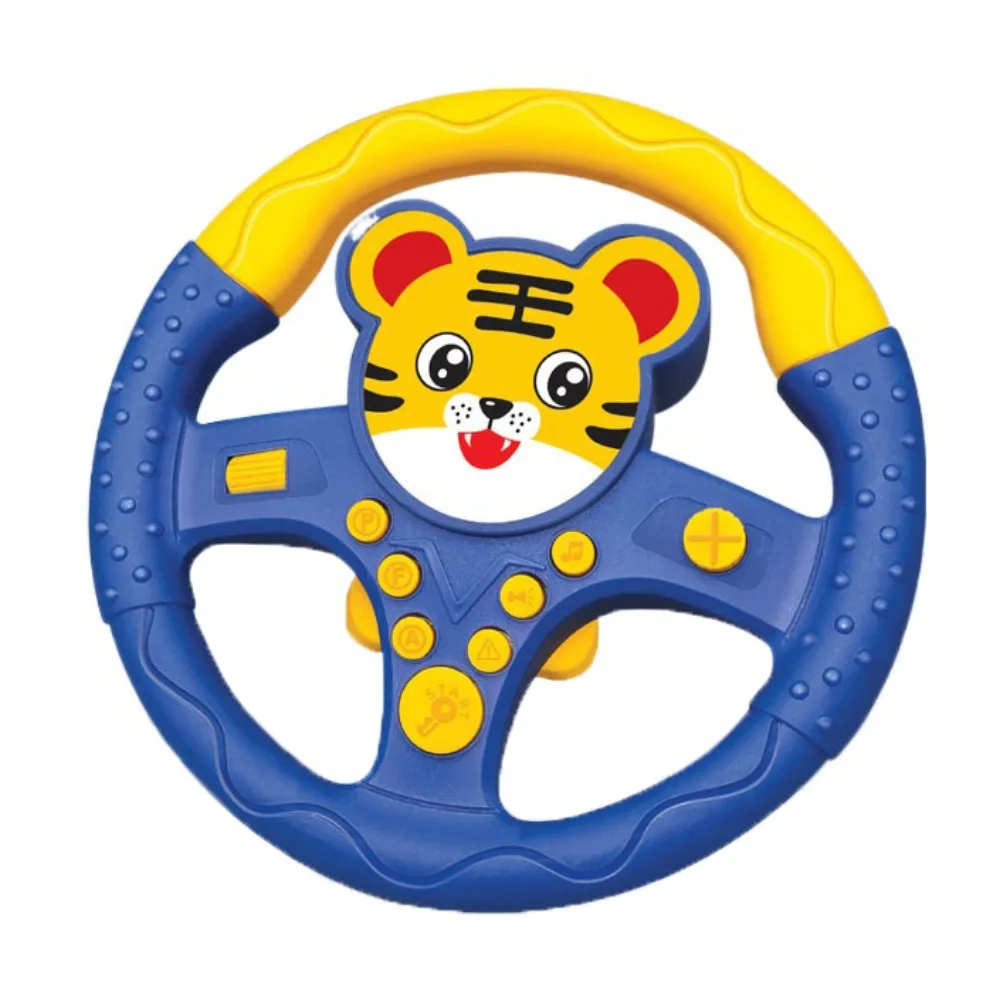 

360 ° Вращающийся мультяшный второй пилот, рулевое колесо Монтессори, многофункциональное моделирование, игрушки на руль, интерактивное моделирование