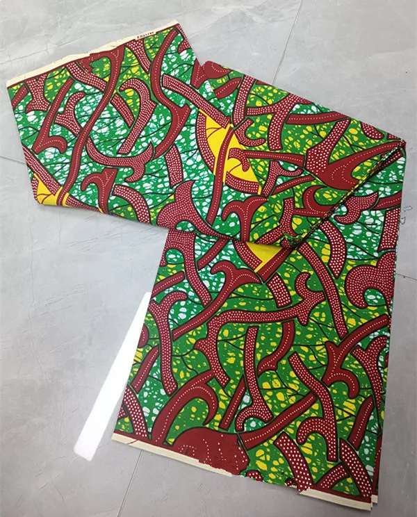 

African Nigeria Wax Fabric 6 yards 100% Cotton Real Wax Pagne Veritable Hollandais Dutch Africa Prints Fabric High Quality