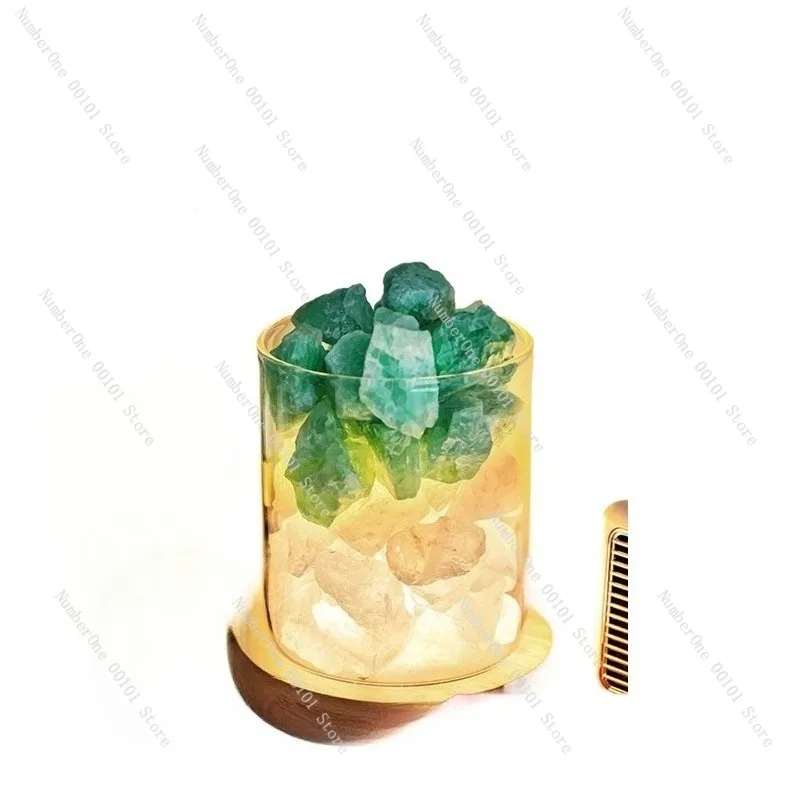 Essential Oil Diffuser Stone,Long-Lasting Crystal Ornament for Home Bedroom,Gift Flameless Night Light Diffuser