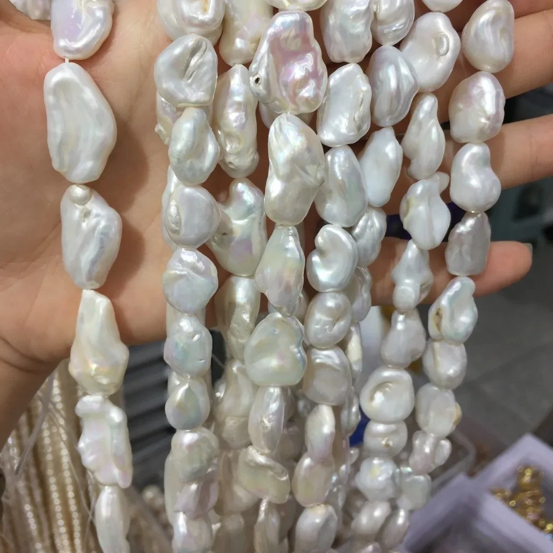 17-18MM special-shaped baroque natural freshwater pearls work in progress wholesale loose beads beaded DIY handmade accessories