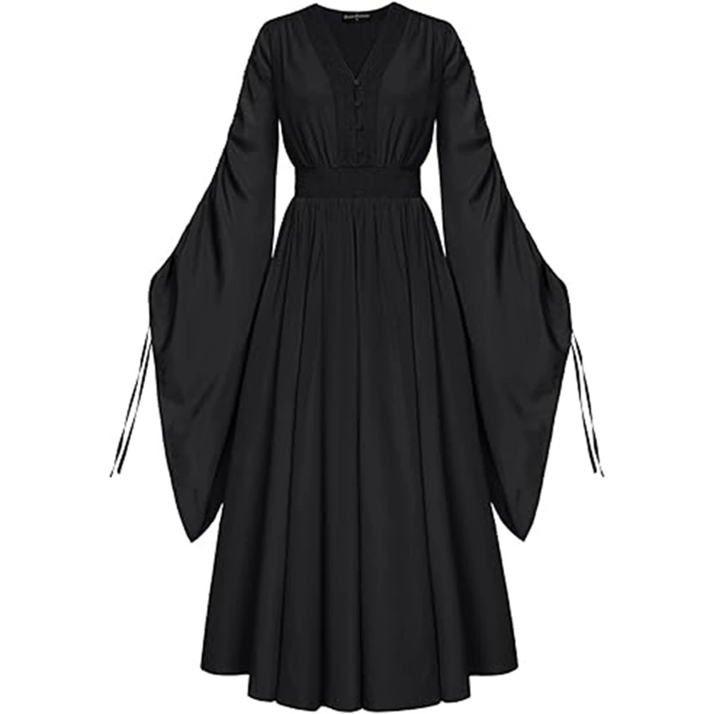 Платье эпохи Возрождения для женщин, винтажное средневековое платье с пышными рукавами, сорочка