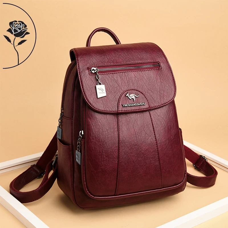 Moda Mulheres Mochila Mulheres Mochila De Couro Feminino Mochila Escolar Mulheres Bolsa de Ombro para Adolescentes Meninas Viagem Voltar Mochila