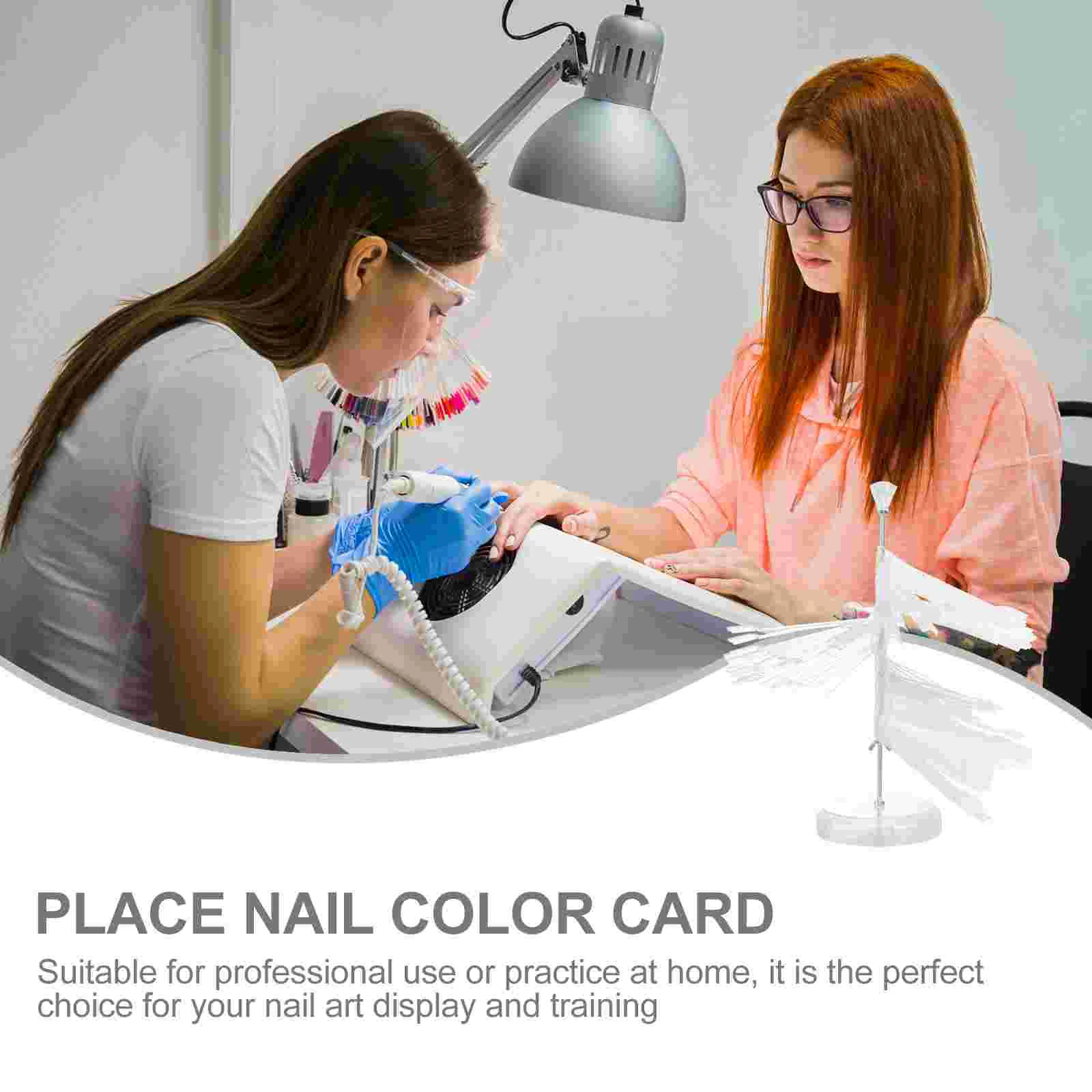 Soporte de exhibición para puntas de uñas, tabla de colores de esmalte, estante en espiral, palos de manicura transparentes, Gel, 120 Uds.