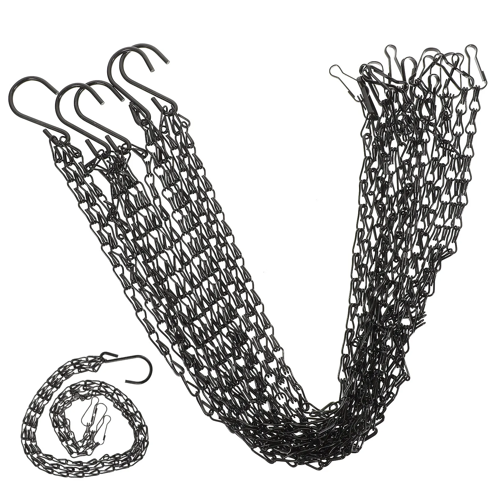 

5Pcs Flowerpot Hanging Chains Iron Material Heavy Duty for Planters Bird Feeders Outdoor Indoor Decor Bonsai Basket Suspension