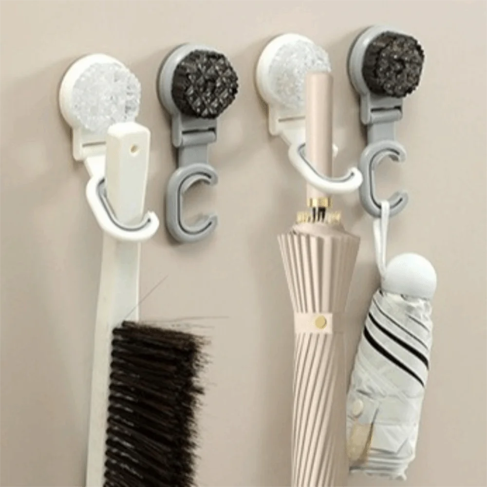 3 قطعة جدار معلق ممسحة هوك شماعات حامل قوي كوب شفاط المكنسة الكهربائية مكنسة كليب توفير المساحة ممسحة تخزين الرف تخزين الحمام #2