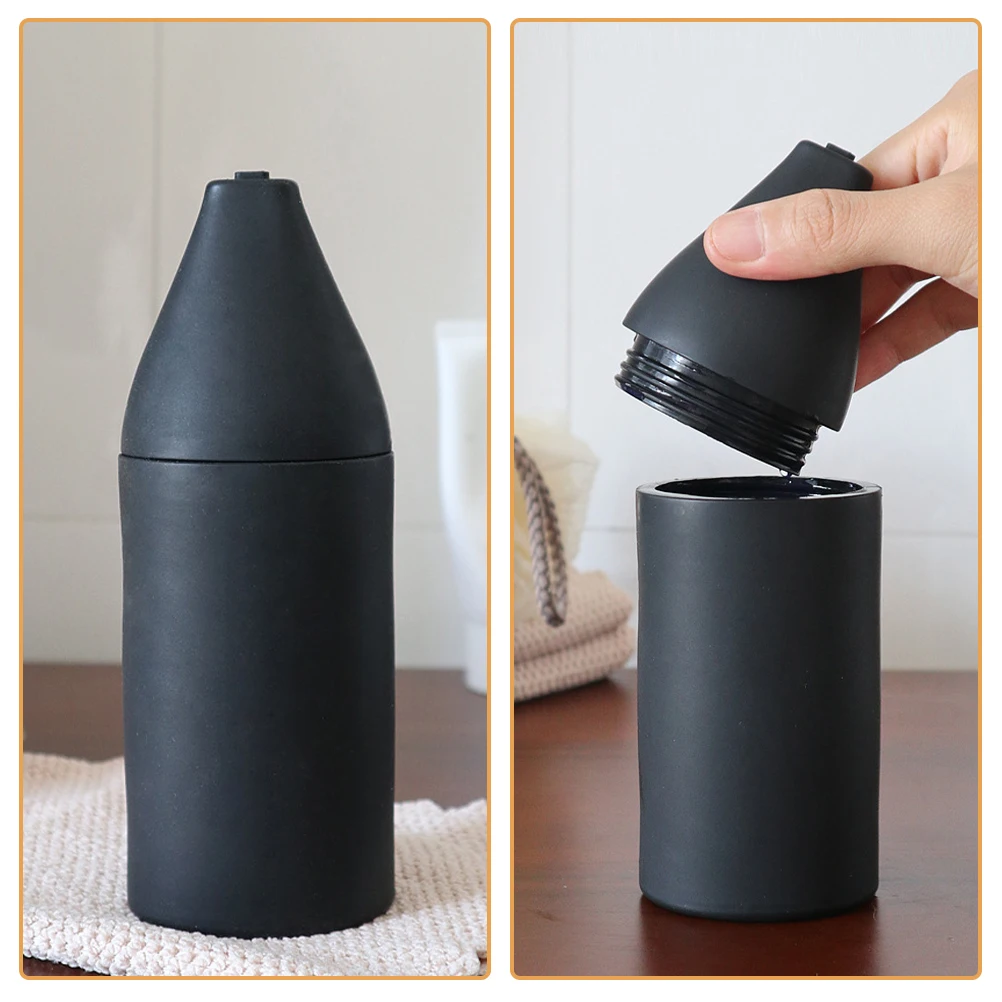 

Silicone Squeeze Soap Dispenser Bottles Black Color for Kitchen Bathroom Lotion Hand Wash Refillable Containers Portable Easy
