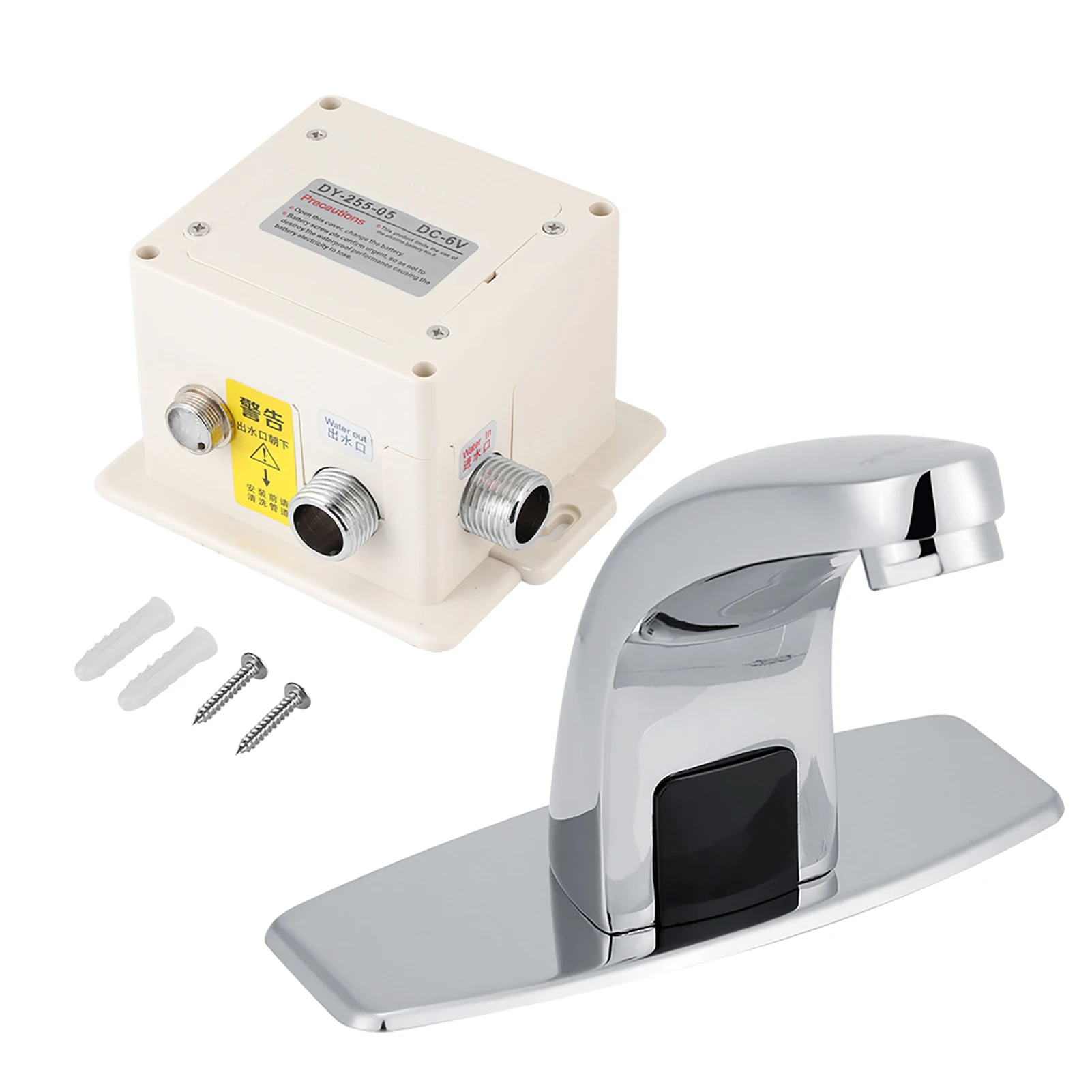 الاستشعار مياه الحنفية مياه الحنفية التلقائي الأشعة تحت الحمراء الاستشعار صنبور المطبخ بالوعة الحمام صنبور الماء البارد مع صندوق التحكم صنبور المياه #4