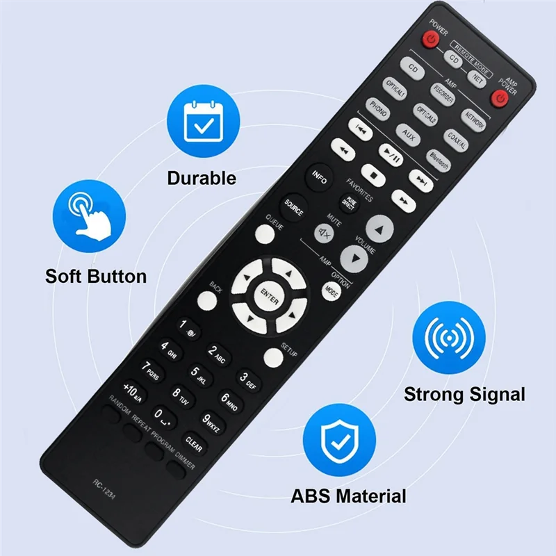A56X RC-1234 استبدال جهاز التحكم عن بعد لمشغل القرص المدمج Denon مضخم الصوت المتكامل DCD600NE PMA600NE