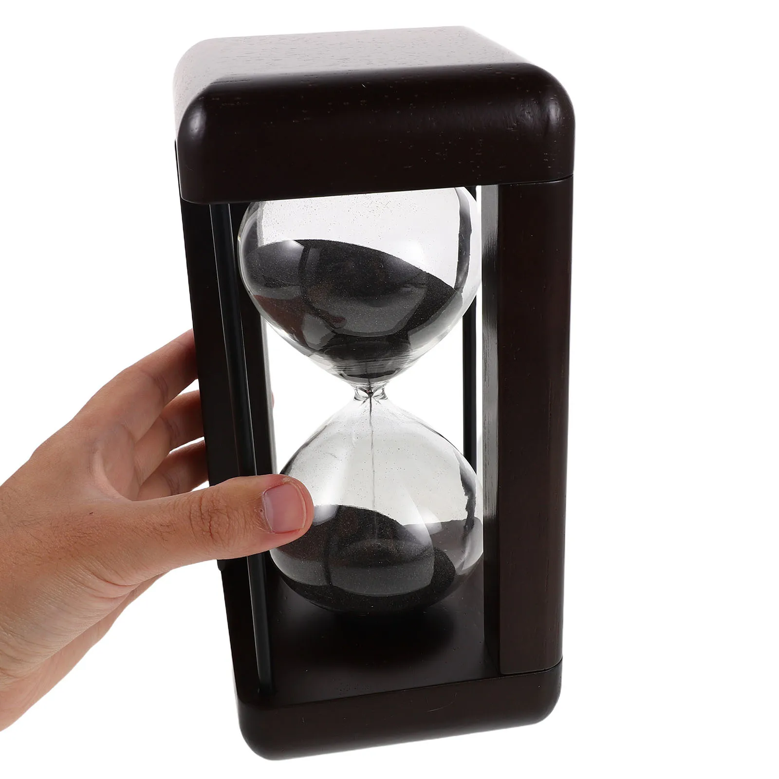 

30 Minute Glass Sand Timer Hourglass Vintage Decorative Wood Desktop Ornament for Home Office Kitchen Desk Meeting Cooking Games
