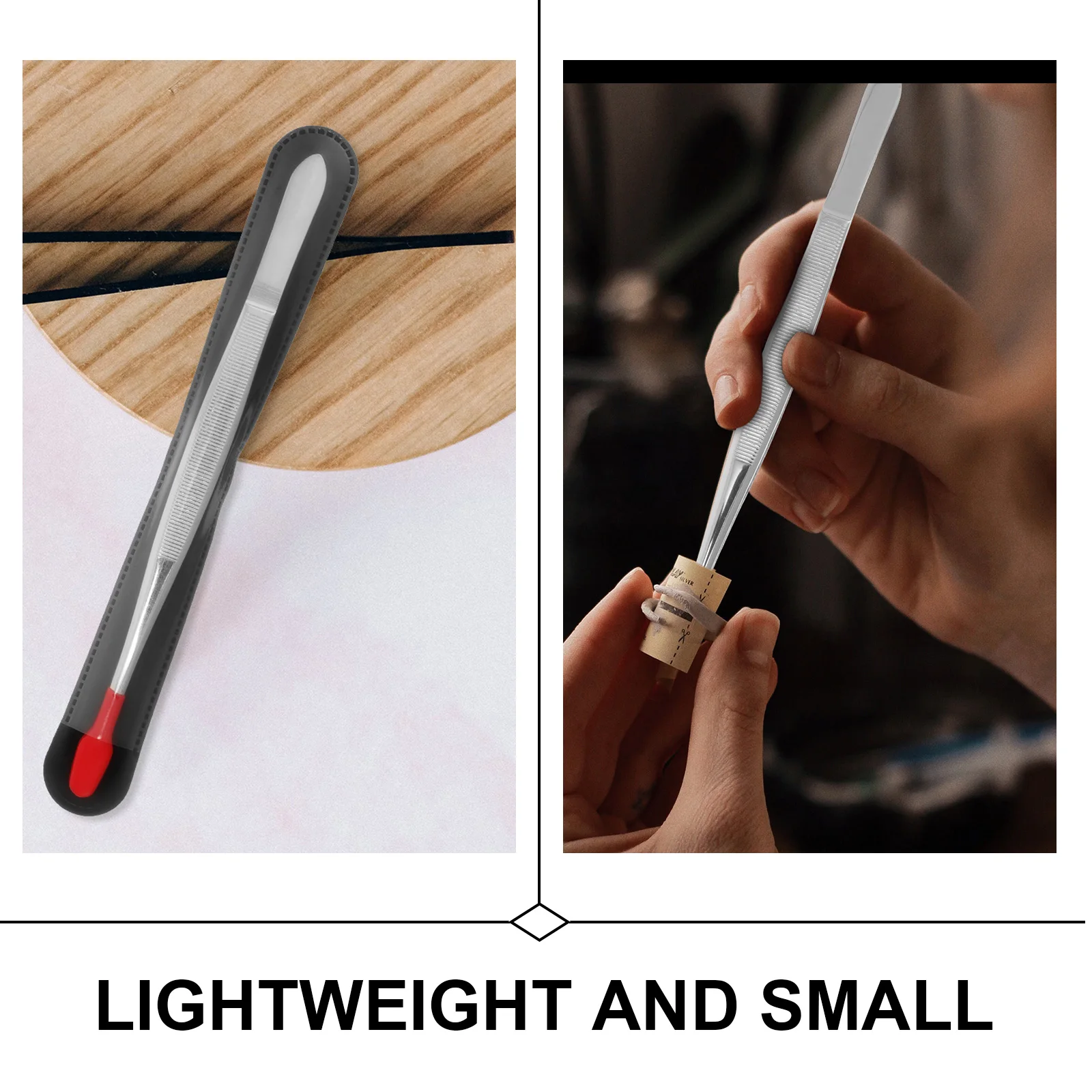 

Rubber Coated Flat Tip Stainless Tweezers With Rubber Tip Crafting Tweezers Steel Jewelry Craft Precision Hobby Long Hand Tools