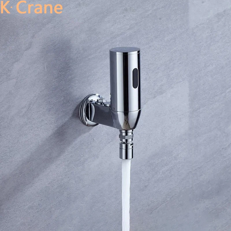 

Touchless Faucet Bathroom Wall Mount Infrared Motion Auto Sensor Tap Basin Sink Modern Silver Chrome Filtered Battery Crane Tap