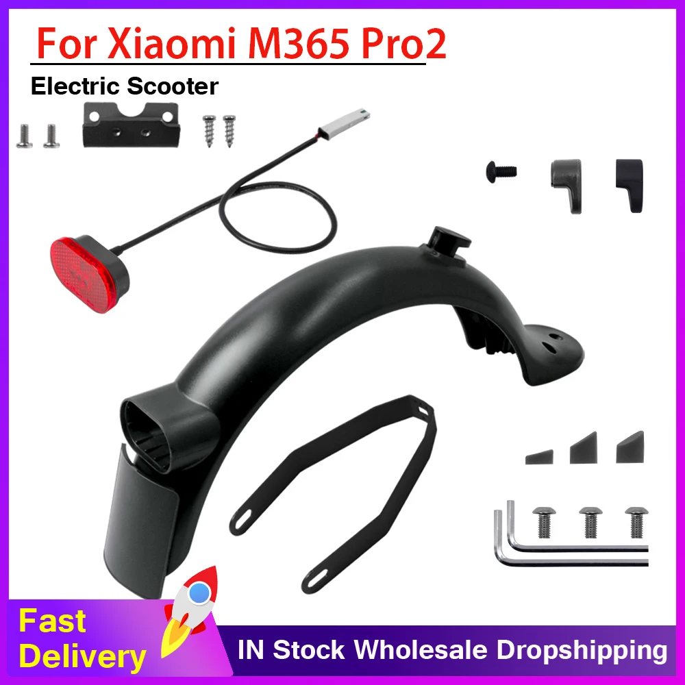 Rear Mudguard fender kit Upgraded Electric Scooter for Xiaomi MI 3 M365 Pro M187 Pro2 1S taillight Bracket With Screw Plug Cover