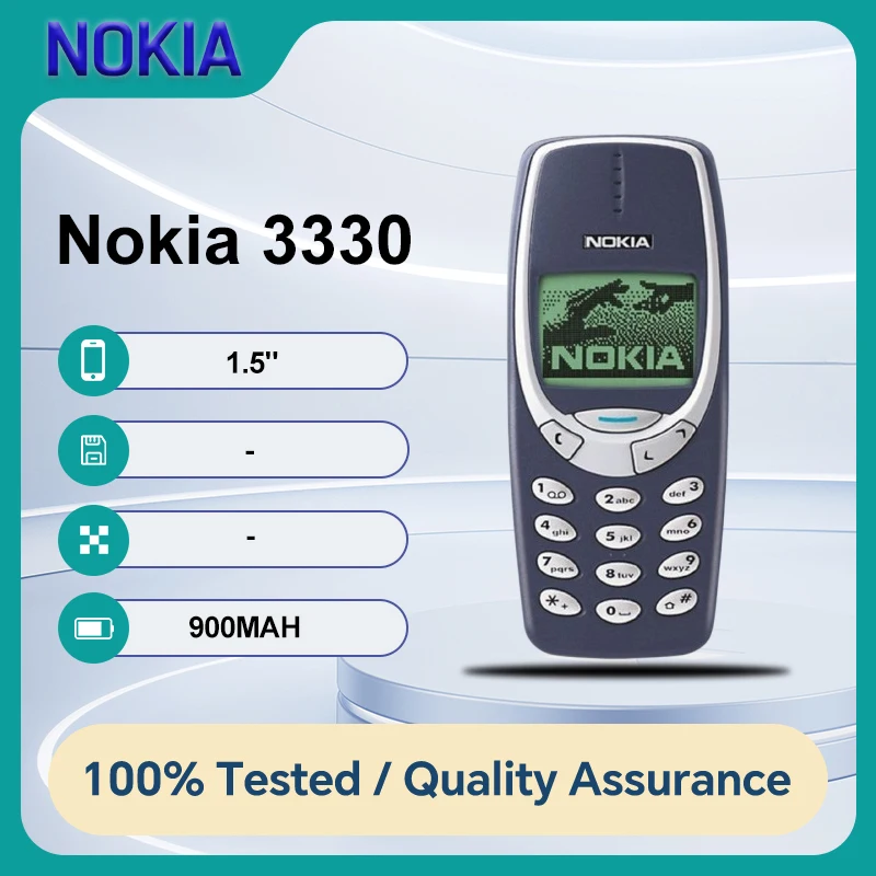 هاتف Nokia 3330 الأصلي غير مقفول: تصميم مميز، حالة جيدة