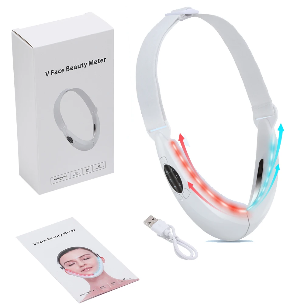 EMS آلة رفع الوجه LED الفوتون العلاج الاهتزاز مدلك الوجه إزالة الذقن المزدوجة V خط الوجه حزام رفع التخسيس #3