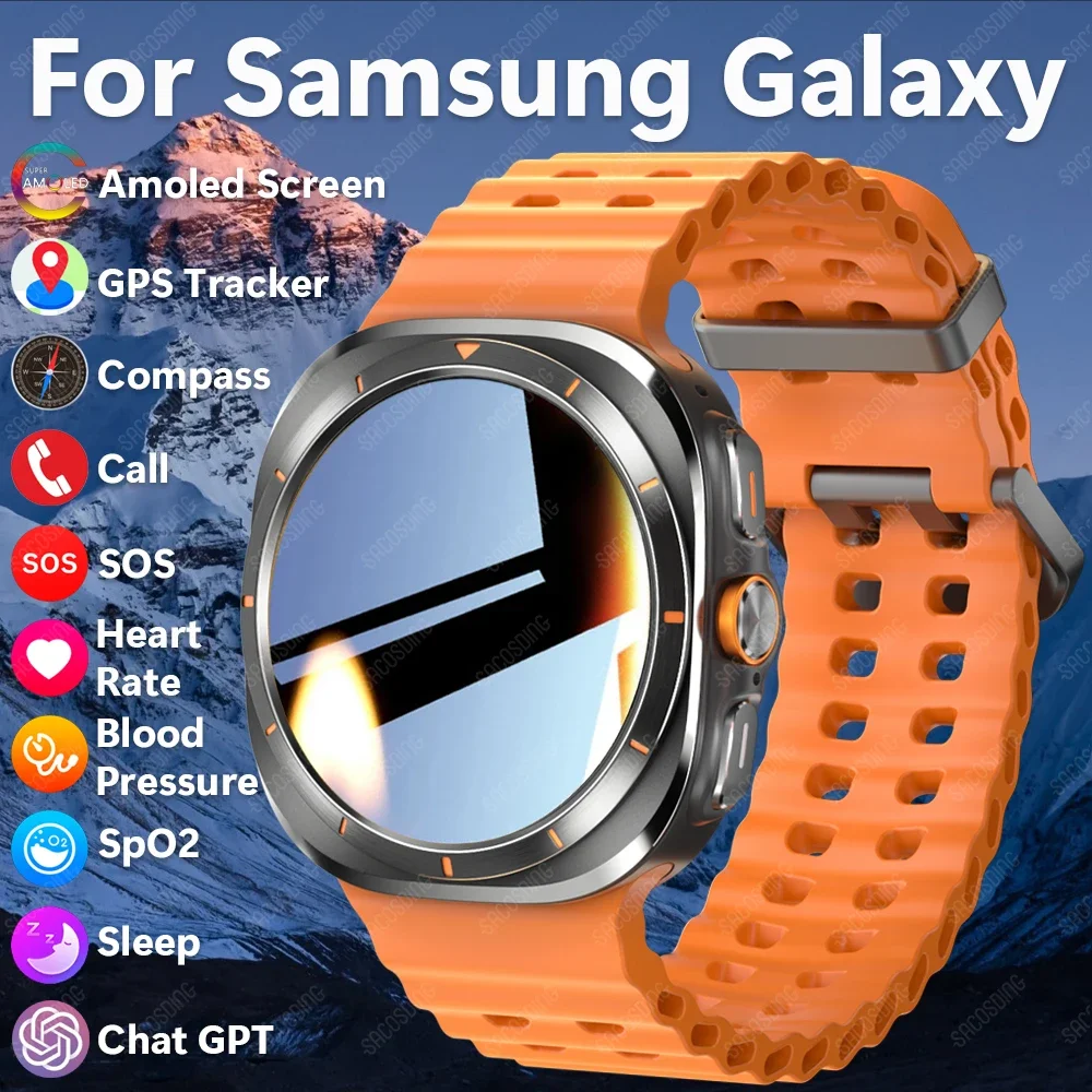 

Новинка, классические Смарт-часы для Samsung Galaxy Watch 7, мужские и женские часы с индивидуальным циферблатом, HD AMOLED, с функцией Голосового звонка, планшетов, GPS-трекером, спортивные часы 2024