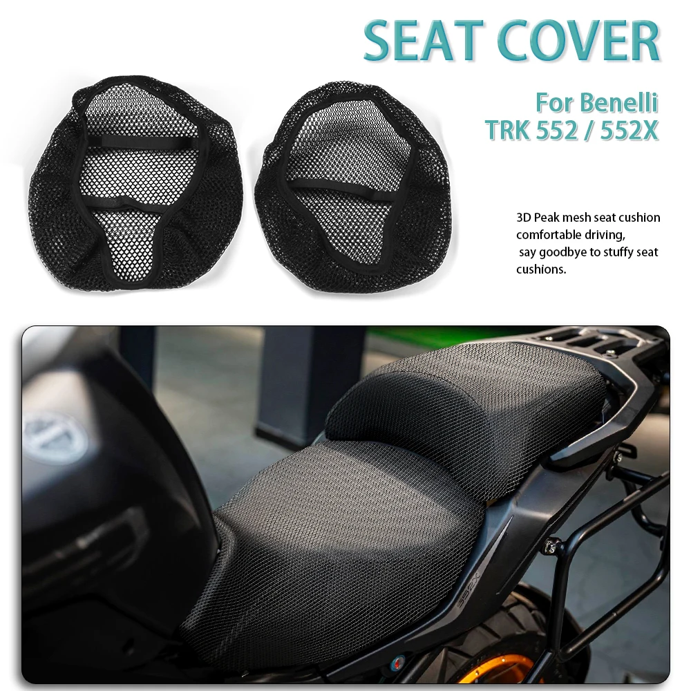 

For Benelli TRK 552 TRK552 TRK 552 X 2024- Motorcycle Accessories 3D Mesh Seat Cushion Cover Breathable Waterproof Cover