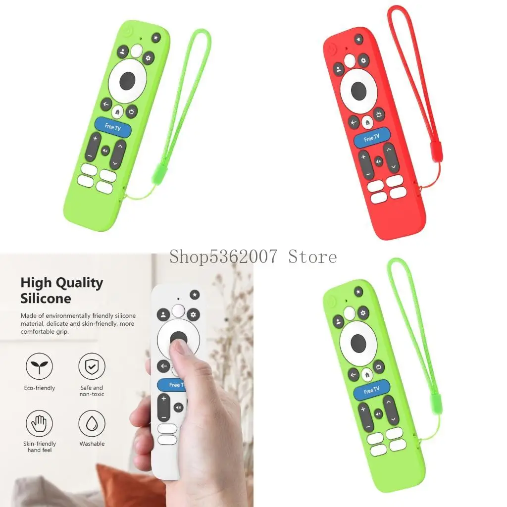 

Силиконовая дистанционное управление крышкой Antistrip Grip Lanyard для Onn.googletv Box 4kpro 40JB